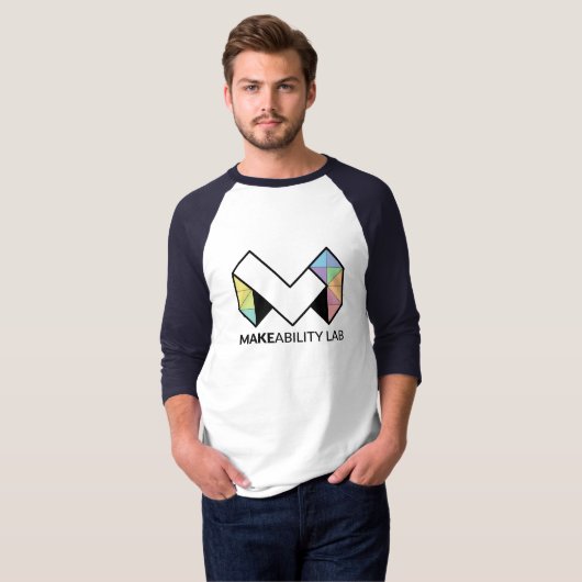 T-shirt Makeability Lab Softball 3/4 manche (Devant entier)