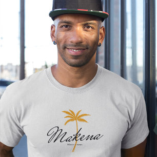 T-shirt Makena Beach, Maui Minimal Style Vintage