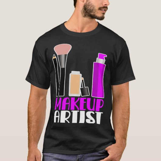 T-shirt Makeup artist beautician cosmetics (Devant)