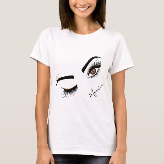 T-shirt Makeup artist Wink Eye Beauty Salon Lash Extension (Devant)