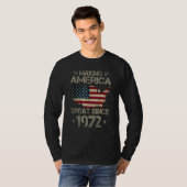 T-shirt Making America Great Since 1972 USA Flag Retro Bir (Devant entier)