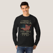 T-shirt Making America Great Since 1993 USA Flag Retro Bir (Devant entier)