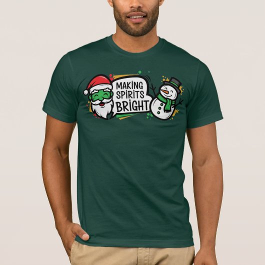 T-shirt Making Spirits Bright Noël (Devant)