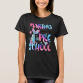 T-shirt Making Waves In Preschool Fish Tail Tie Dye Back T (Devant)