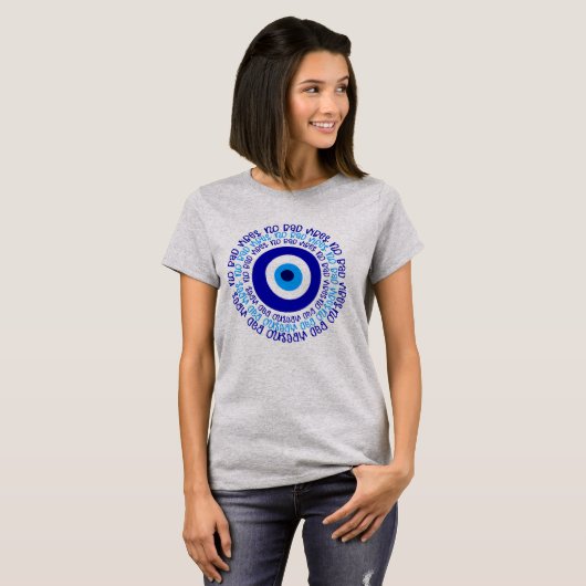 T-shirt Mal Eye No Bad Vibes Art Spirituel Classique T-shi (Devant entier)