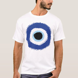 T-shirt Mal Oeil Artiste Bleu Grec