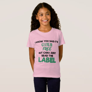 T-Shirt Maladie Celiaque Gluten Libre Lire Le Étiquette Gl