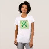 T-shirt Maladie coeliaque Sensibilisation verte Ruban Ange (Devant entier)