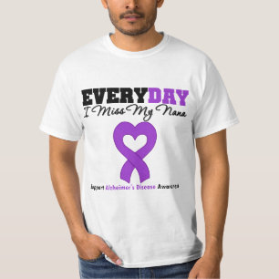 T-shirt Maladie d'Alzheimer chaque Mlle My Nana du jour I
