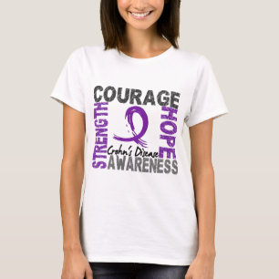 T-shirt Maladie de Crohn d'espoir de courage de force