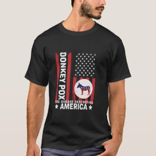 T-shirt Maladie de la varicelle déprimée États-Unis Drapea
