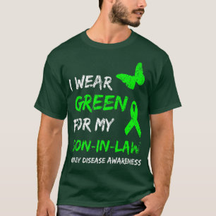 T-shirt Maladie du rein Je porte le ruban vert pour mon So