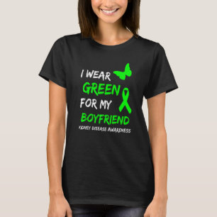 T-shirt Maladie du rein Je porte le vert pour mon ami Ribb