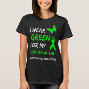 T-shirt Maladie Du Rein Je Porte Le Vert Pour Mon Belle-Fr