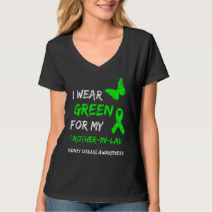 T-shirt Maladie Du Rein Je Porte Le Vert Pour Mon Belle-Fr