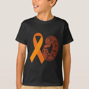 T-shirt Maladie du rein Sensibilisation au cancer Orange R