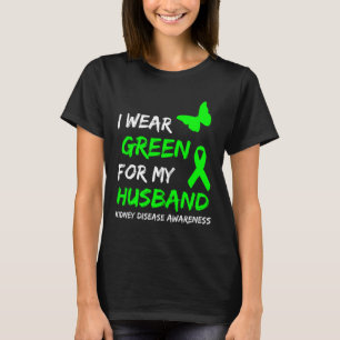 T-shirt Maladie Je Porte Du Vert Pour Mon Mari Ruban
