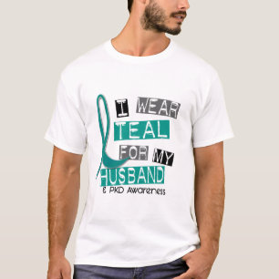 T-shirt Maladie rénale Polycystic PKD Teal pour le mari 3