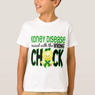 T-shirt Maladie rénale salie avec le poussin faux