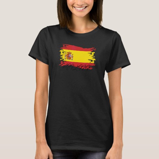 T-shirt Malaga Andalousie Espagne Drapeau España Hispania  (Devant)