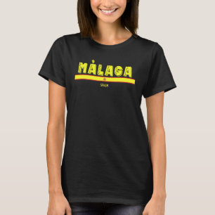 T-shirt Málaga Espagne Drapeau Espagnol Espana Souvenir