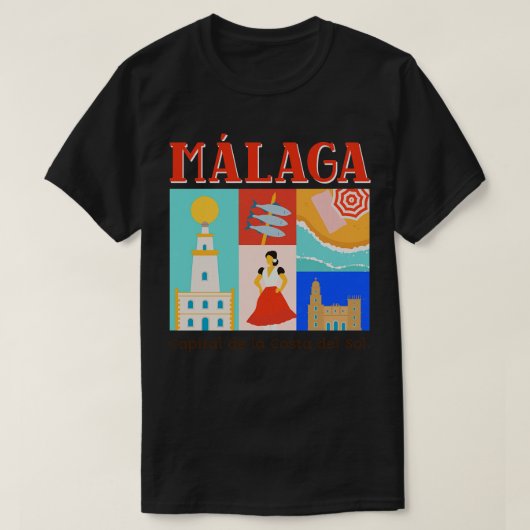 T-shirt Malaga Espagne Espana (Design devant)