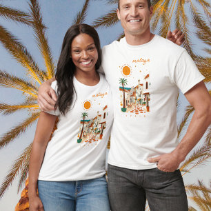 T-shirt Malaga Málaga Espagne ville blanche vêtements
