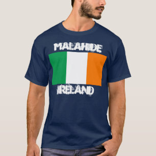 T-shirt Malahide, Irlande avec drapeau irlandais