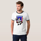 T-shirt Malaisie Badminton Panda (Devant entier)