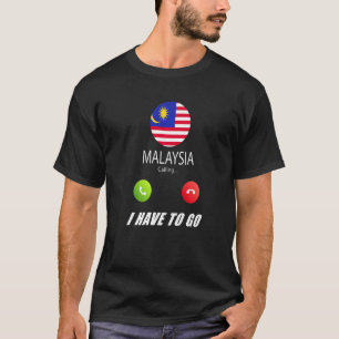 T-shirt Malaisie Drapeau Souvenir La Malaisie Appelle