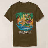 T-shirt Malaisie Palm Tree Surf Beach Vacances Tiki Man (Design devant)