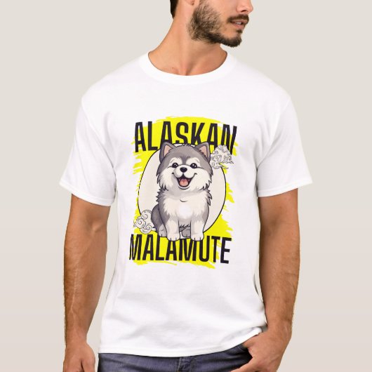 T-shirt Malamute d'Alaska chien (Devant)