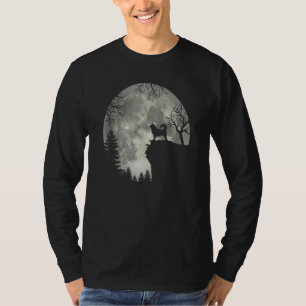 T-shirt Malamute d'Alaska et lune Halloween