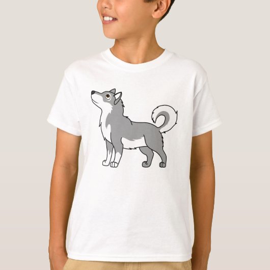 T-shirt Malamute d'Alaska gris (Devant)