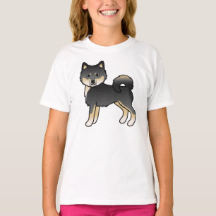 T-shirt Malamute d'Alaska noir et feu Chien de dessin anim