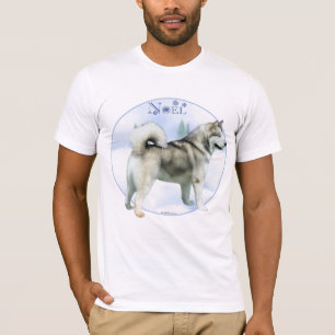 T-shirt Malamute Noel en Alaska