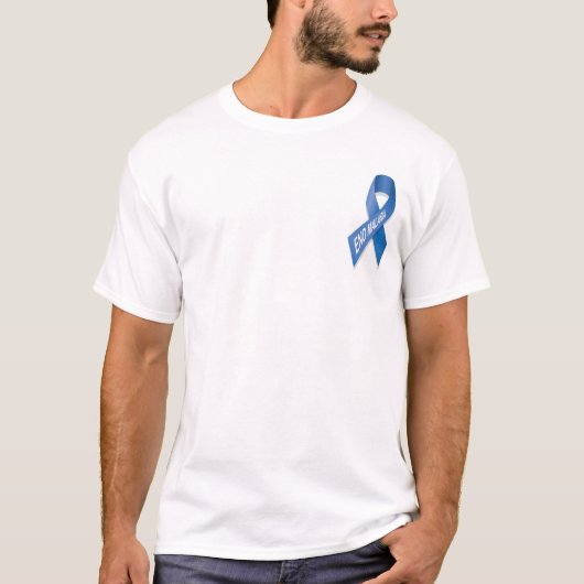 T-shirt Malaria de fin - ruban bleu (Devant)