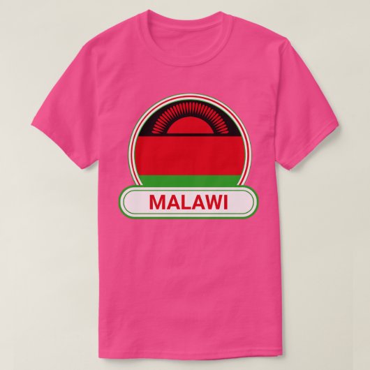 T-shirt Malawi Pays Badge Malawi Drapeau (Design devant)