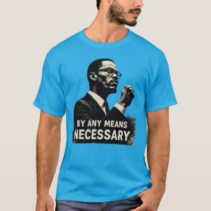 T-shirt Malcolm X Tribute Silhouette - Citation Inspirante