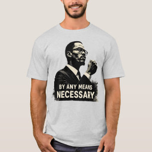 T-shirt Malcolm X Tribute Silhouette - Citation Inspirante