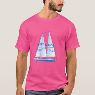 T-shirt Maldives Beach Maldives Nautique bateau à voile Ma