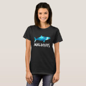 T-shirt Maldives Requin Conception Plongée sous-marine Mal (Devant entier)