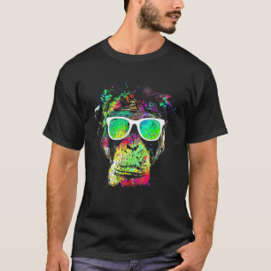 T-shirt Mâle couleur singe Arc-en-ciel Splatter Colorful M