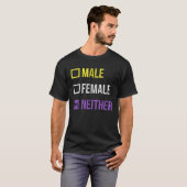 T-shirt Male Female Neither Nonbinary Pride Non Binary Fla (Devant entier)