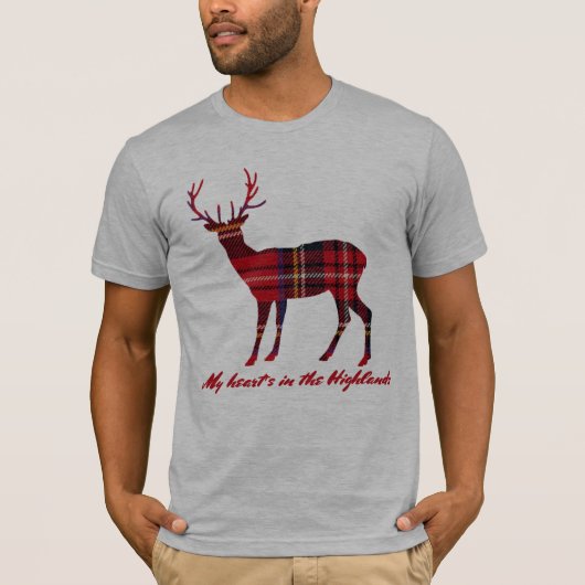 T-shirt Mâle royal de tartan de Stewart de citation de (Devant)