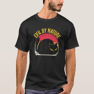 T-shirt Maléfique de Nature Rétro Horreur Chat Hommes Femm