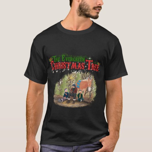 T-shirt Males Evergreen Christmas Tree shirt (Devant)