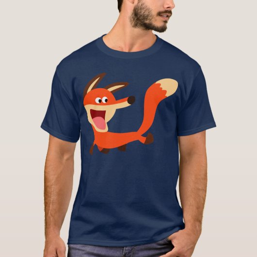 T-shirt malfaisant mignon de Fox de bande dessinée (Devant)