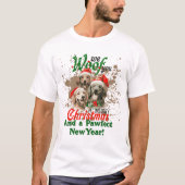 T-shirt Malheur à vous un joyeux chien de Noël (Devant)