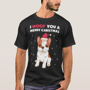 T-shirt Malheur à vous un joyeux Noël Français Bulldog Aim